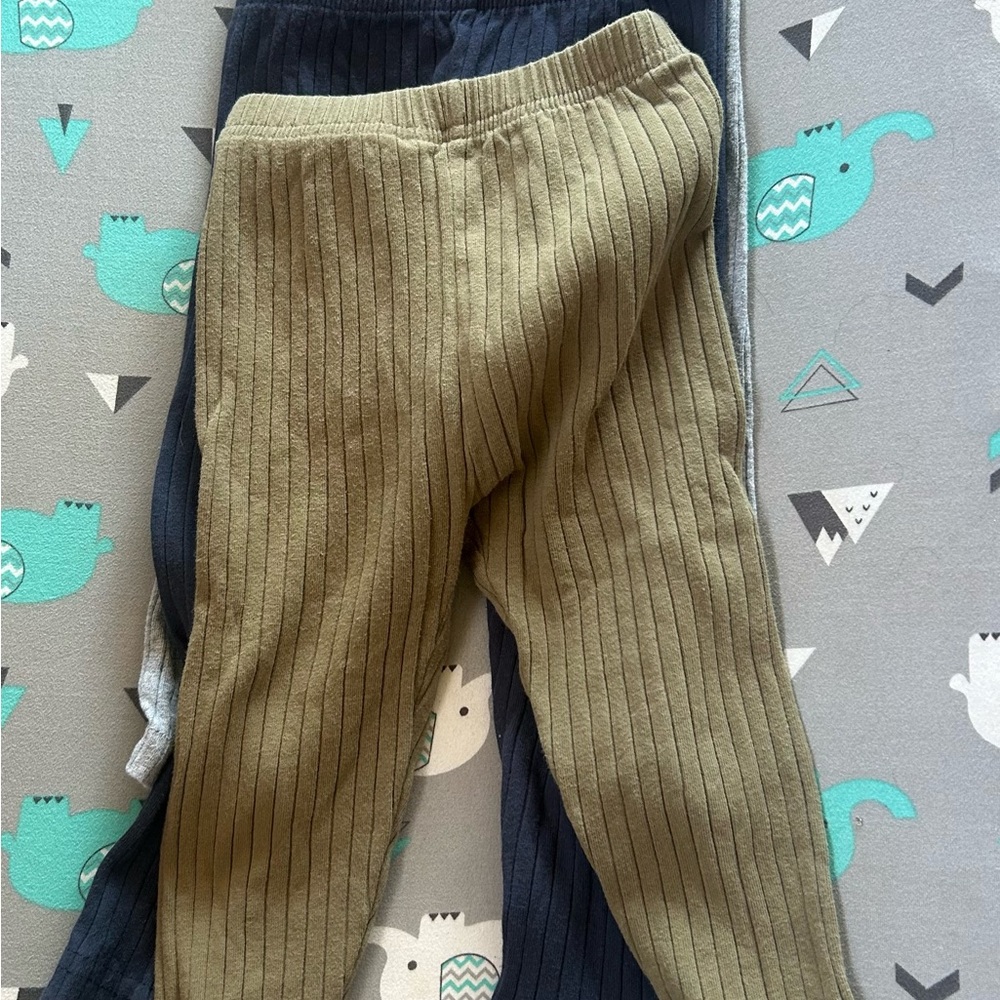 Toddler Ribbed Bottoms - Stretch Waist (set of 3)